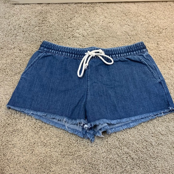 Aerie Chambray Drawstring Shorts - Picture 2 of 4